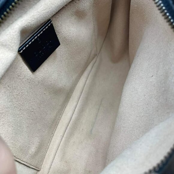 100% Authentic GUCCI Marmont Black Leather Small Shoulder Bag - Picture 14 of 16